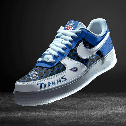 LIMITED EDITION - NEW CUSTOMIZED NFL31 TST TENNESSEE TITANS AF1 SNEAKERS