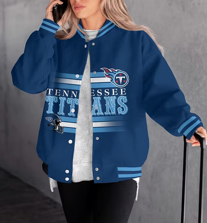 LIMITED EDITION - NEW CUSTOMIZED NFL31 TST TENNESSEE TITANS SATIN VARSITY & BASEBALL JACKET