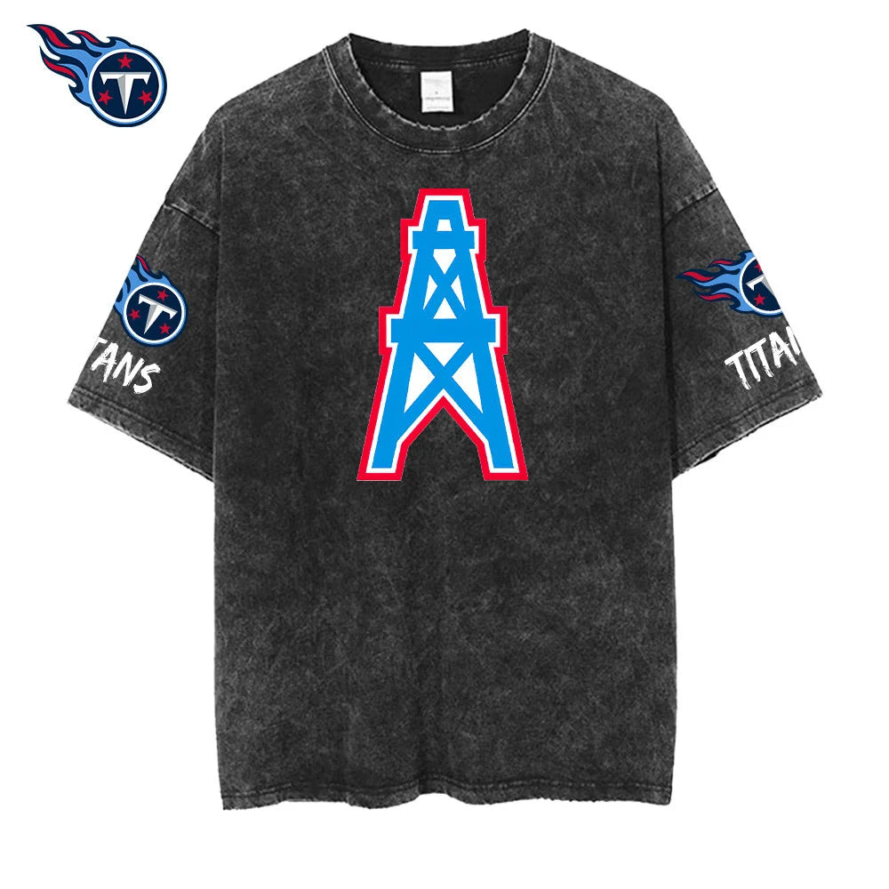 [SPECIAL OFFER] NEW CUSTOMIZED NFL31 TST TENNESSEE TITANS MULTICOLOR WASHED TEE