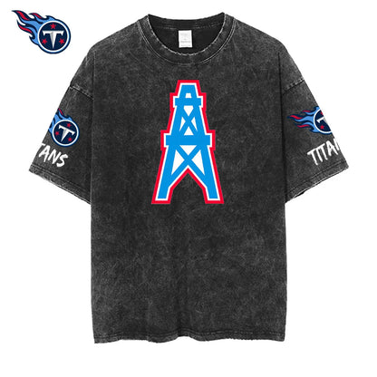 [SPECIAL OFFER] NEW CUSTOMIZED NFL31 TST TENNESSEE TITANS MULTICOLOR WASHED TEE