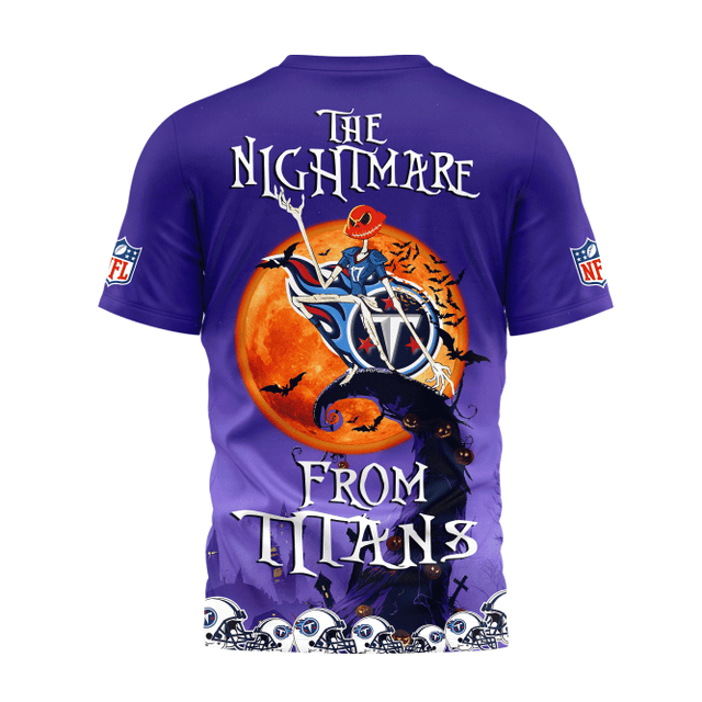 [SPECIAL OFFER] NEW CUSTOMIZED NFL31 TST TENNESSEE TITANS HALLOWEEN THE NIGHTMARE APPAREL