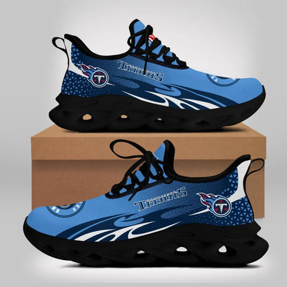 LIMITED EDITION - NEW CUSTOMIZED NFL31 TST TENNESSEE TITANS UNISEX MAX SOUL SHOES