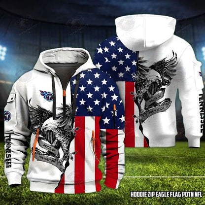 [SPECIAL OFFER] NEW CUSTOMIZED NFL31 TST TENNESSEE TITANS QUARTER ZIP HOODIE