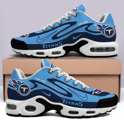 LIMITED EDITION - NEW CUSTOMIZED NFL31 TST TENNESSEE TITANS AIR MAX PLUS SNEAKERS