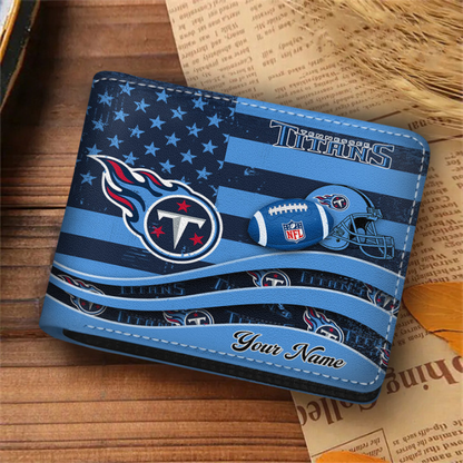 [SPECIAL OFFER] NEW CUSTOMIZED NFL31 TST TENNESSEE TITANS LEATHER WALLET