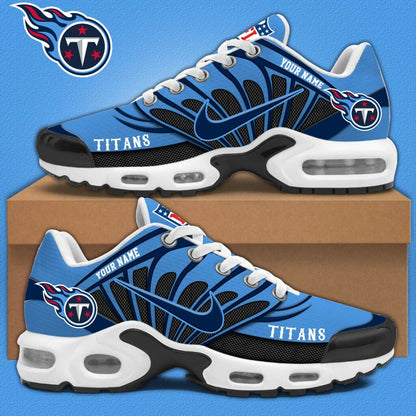 LIMITED EDITION - NEW CUSTOMIZED NFL31 TST TENNESSEE TITANS AIR MAX PLUS SNEAKERS