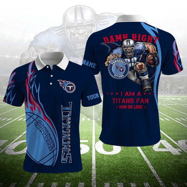 LIMITED EDITION - NEW CUSTOMIZED NFL31 TST TENNESSEE TITANS UNISEX T-SHIRT, POLO, HOODIE & JACKETS