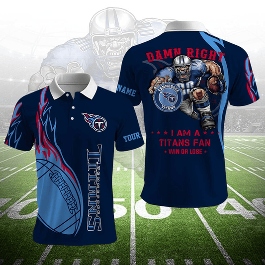LIMITED EDITION - NEW CUSTOMIZED NFL31 TST TENNESSEE TITANS UNISEX T-SHIRT, POLO, HOODIE & JACKETS