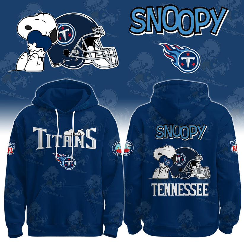LIMITED EDITION - NEW CUSTOMIZED NFL31 TST TENNESSEE TITANS & SNOOPY UNISEX T-SHIRT, POLO, HOODIE & JACKETS