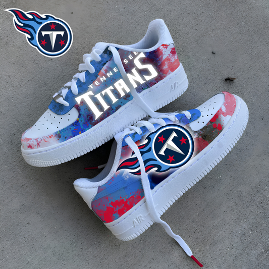 [SPECIAL OFFER] NEW CUSTOMIZED NFL31 TST TENNESSEE TITANS AF1 SNEAKERS