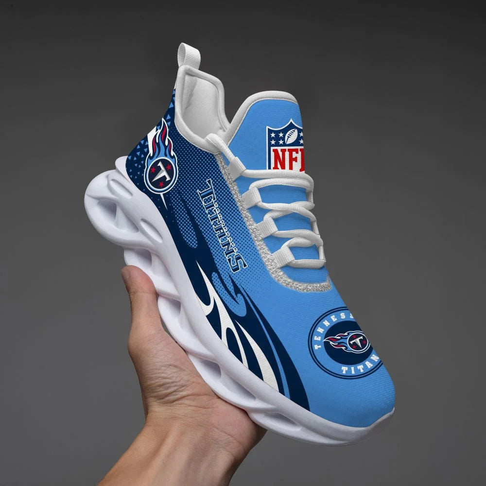 LIMITED EDITION - NEW CUSTOMIZED NFL31 TST TENNESSEE TITANS UNISEX MAX SOUL SHOES