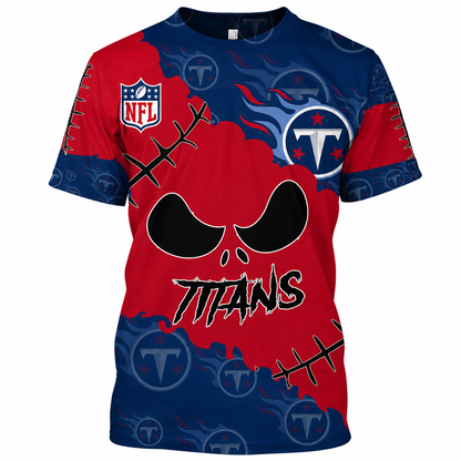 LIMITED EDITION - NEW CUSTOMIZED NFL31 TST TENNESSEE TITANS HALLOWEEN SKULL APPAREL FOR FANS
