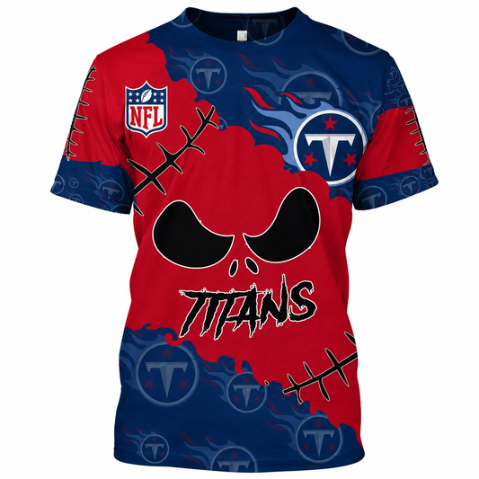 LIMITED EDITION - NEW CUSTOMIZED NFL31 TST TENNESSEE TITANS HALLOWEEN SKULL APPAREL FOR FANS