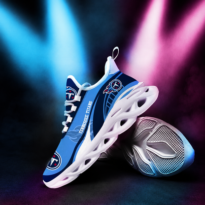 LIMITED EDITION - NEW CUSTOMIZED NFL31 TST TENNESSEE TITANS UNISEX MAX SOUL SHOES