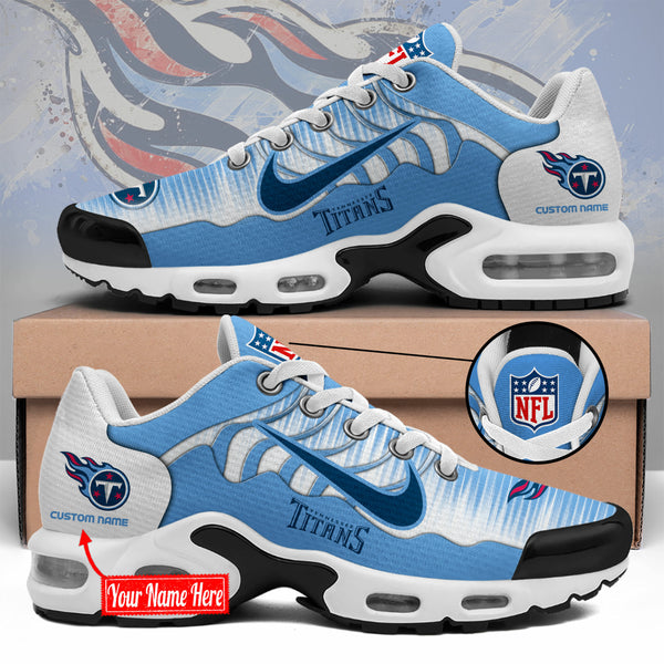 LIMITED EDITION - NEW CUSTOMIZED NFL31 TST TENNESSEE TITANS UNISEX AIR MAX PLUS SNEAKERS