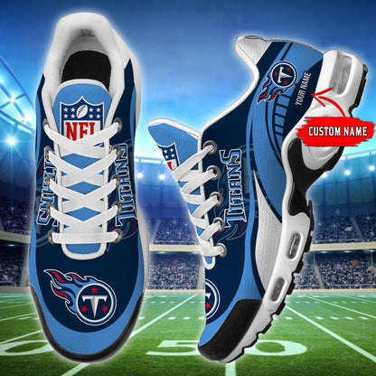 LIMITED EDITION - NEW CUSTOMIZED NFL31 TST TENNESSEE TITANS AIR MAX PLUS SNEAKERS