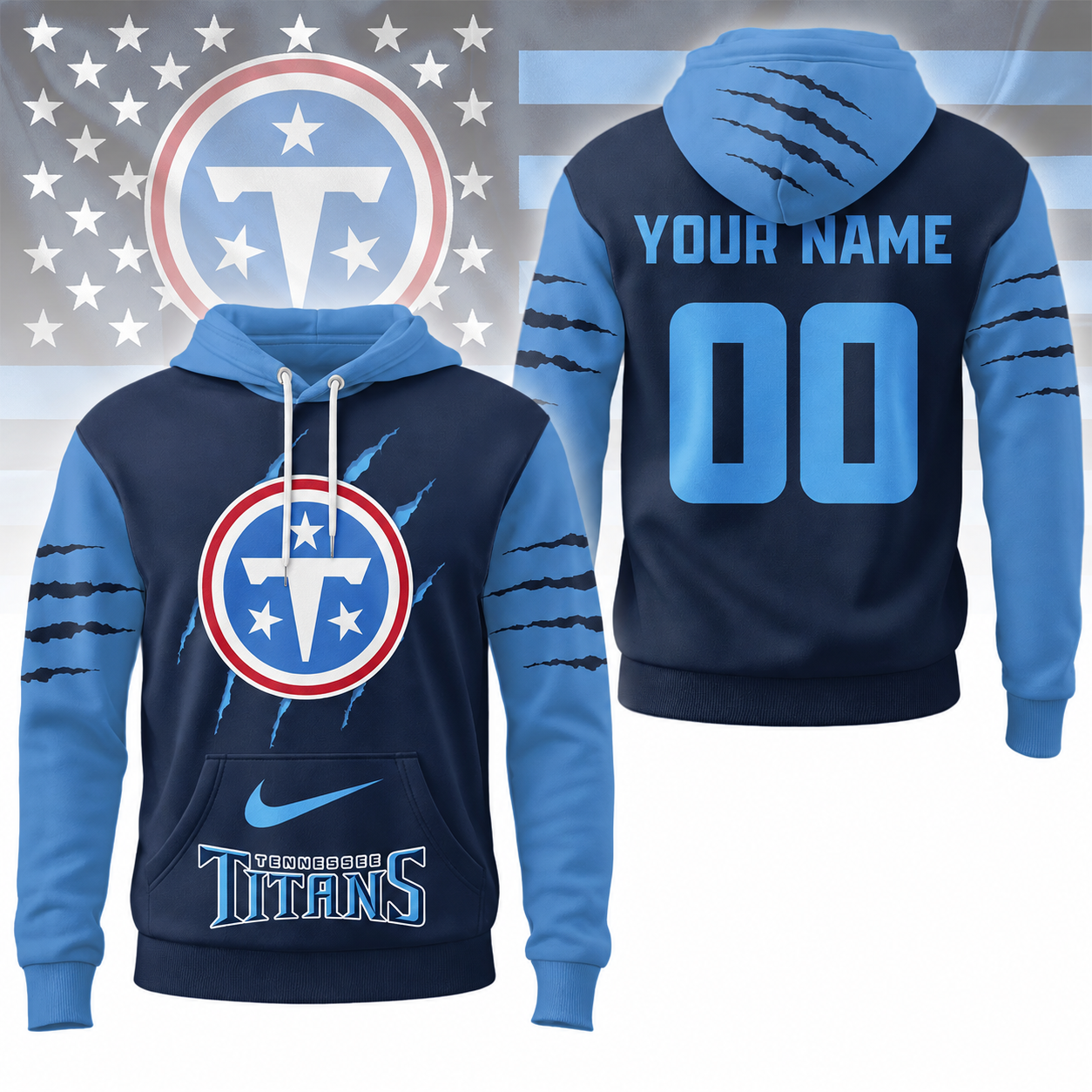 LIMITED EDITION - NEW CUSTOMIZED NFL31 TST TENNESSEE TITANS T-SHIRT, POLO SHIRT, ZIP POLO SHIRT, SWEATSHIRT, HOODIE & ZIP HOODIE