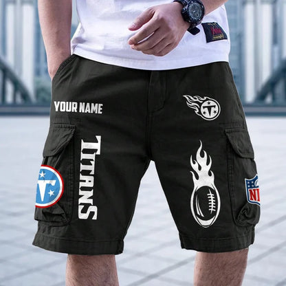 [SPECIAL OFFER] NEW CUSTOMIZED NFL31 TST TENNESSEE TITANS CARGO SHORTS