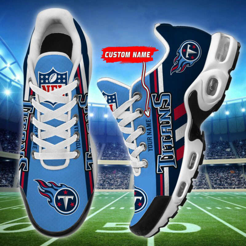 LIMITED EDITION - NEW CUSTOMIZED NFL31 TST TENNESSEE TITANS AIR MAX PLUS SNEAKERS
