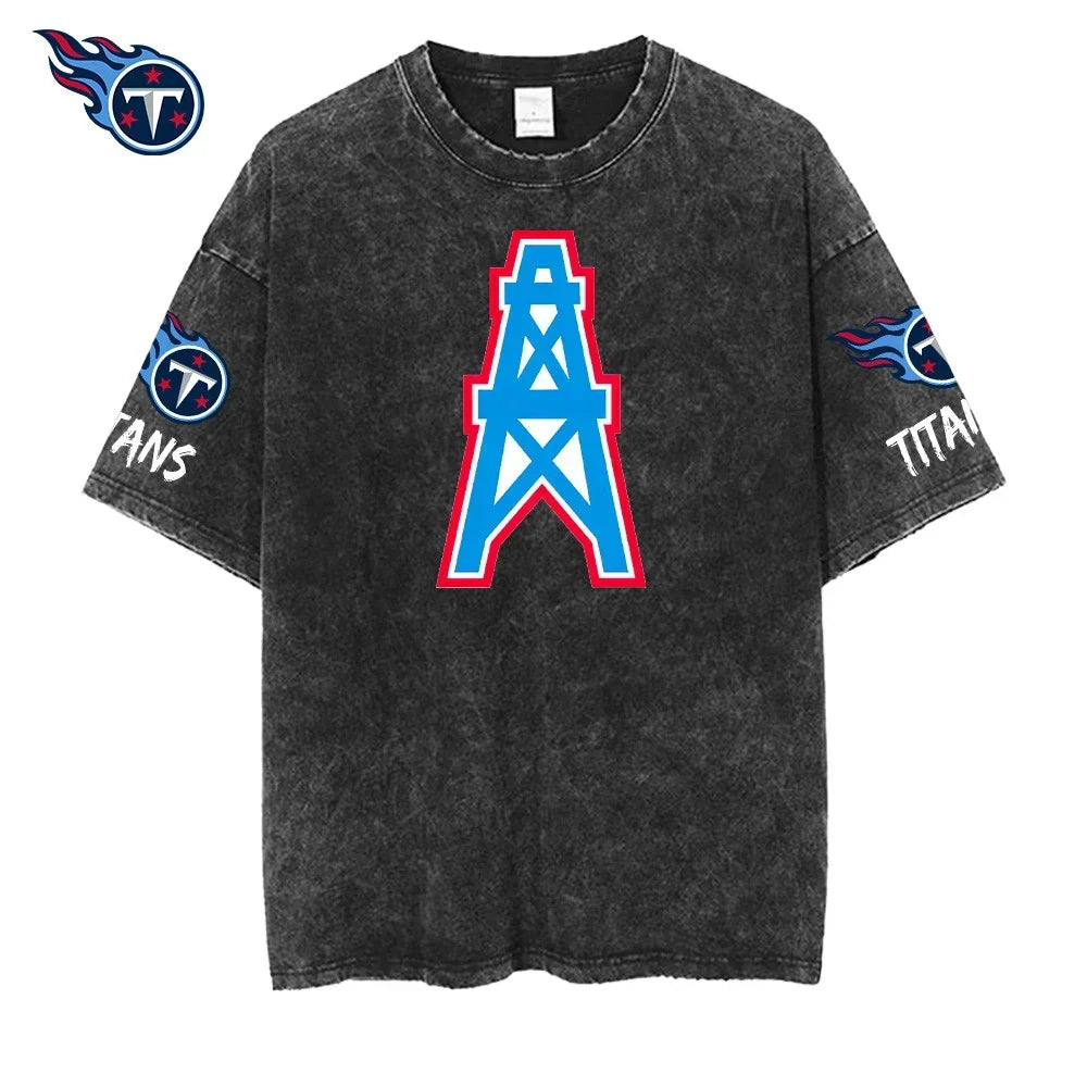 [SPECIAL OFFER] NEW CUSTOMIZED NFL31 TST TENNESSEE TITANS MULTICOLOR WASHED TEE