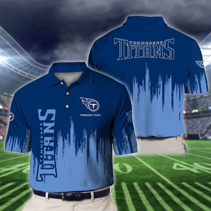 LIMITED EDITION - NEW CUSTOMIZED NFL31 TST TENNESSEE TITANS POLO SHIRT