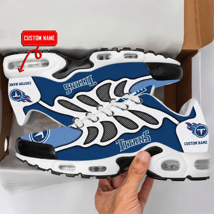 LIMITED EDITION - NEW CUSTOMIZED NFL31 TST TENNESSEE TITANS AIR MAX PLUS SNEAKERS