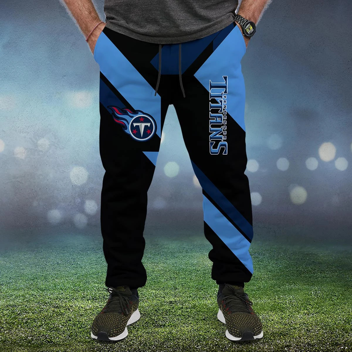 LIMITED EDITION - NEW CUSTOMIZED NFL31 TST TENNESSEE TITANS SWEATPANTS