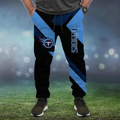LIMITED EDITION - NEW CUSTOMIZED NFL31 TST TENNESSEE TITANS SWEATPANTS
