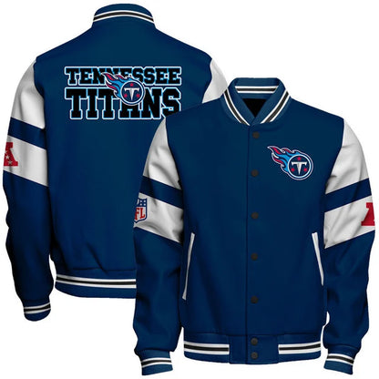 LIMITED EDITION - NEW CUSTOMIZED NFL31 TST TENNESSEE TITANS SATIN VARSITY & BASEBALL JACKET
