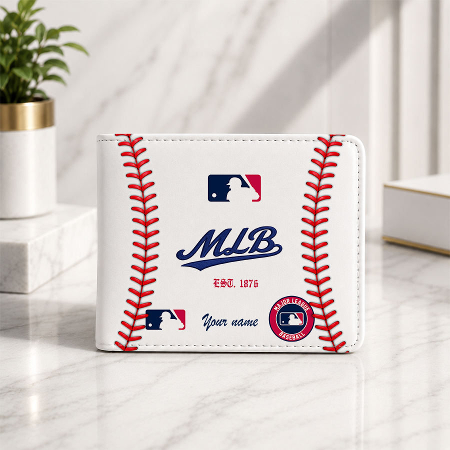 LIMITED EDITION - NEW CUSTOMIZED MLB31 MAJOR LEAGUE BASEBALL LEATHER WALLET