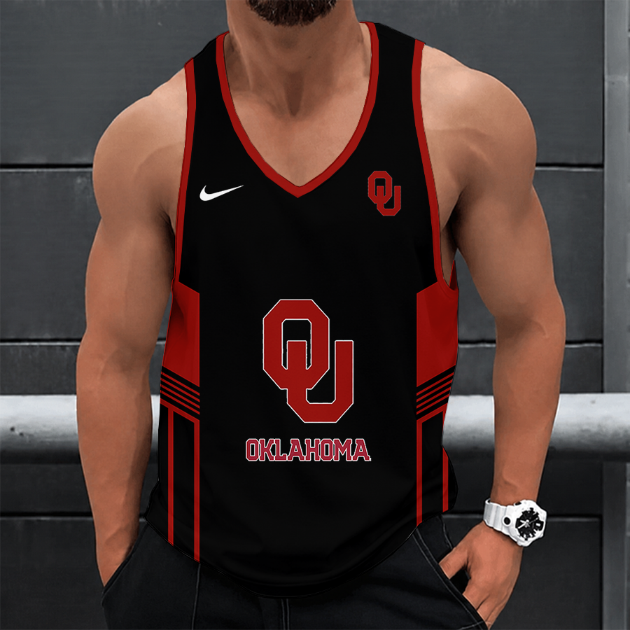 [FAN FAVORITE] NEW CUSTOMIZED NCAA FBS31 OUS OKLAHOMA SOONERS UNISEX TANK TOP