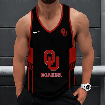 [FAN FAVORITE] NEW CUSTOMIZED NCAA FBS31 OUS OKLAHOMA SOONERS UNISEX TANK TOP