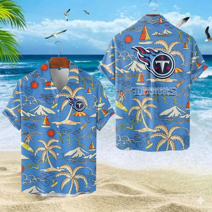 VIRAL EDITION  - NEW CUSTOMIZED NFL31 TST TENNESSEE TITANS UNISEX INDEPENDENCE DAY HAWAIIAN SHIRT & SHORTS SET
