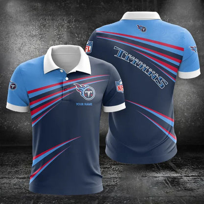 VIRAL EDITION - NEW CUSTOMIZED NFL31 TST TENNESSEE TITANS POLO, T-SHIRT & SHORT PANTS SET