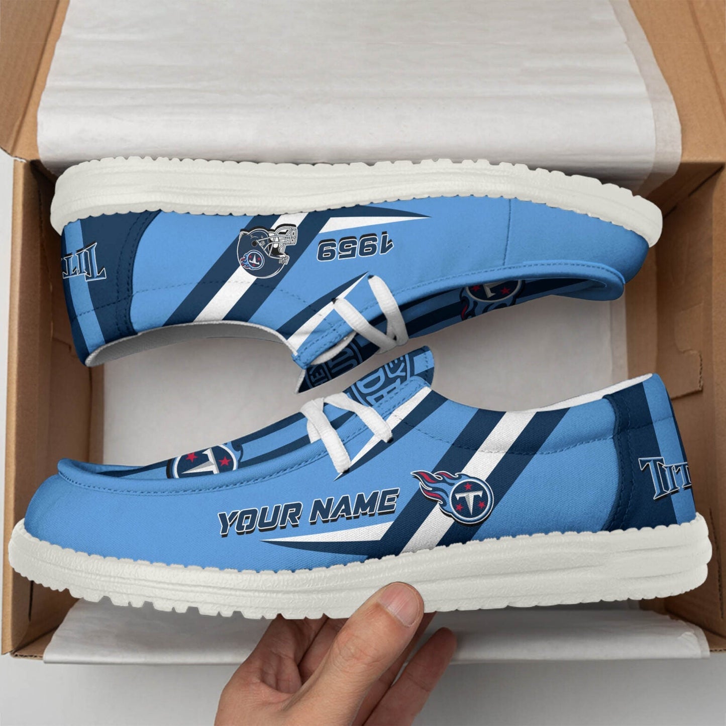 [SPECIAL OFFER] NEW CUSTOMIZED NFL31 TST TENNESSEE TITANS LOAFER SHOES