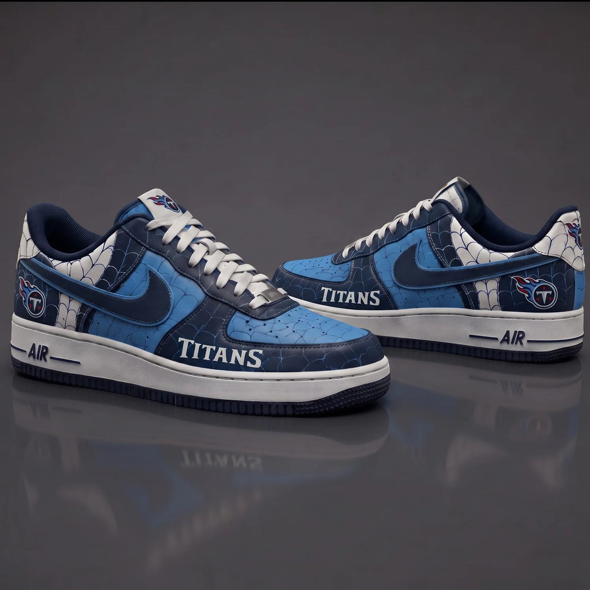 [SPECIAL OFFER] NEW CUSTOMIZED NFL31 TST TENNESSEE TITANS x SPIDER AF1 SHOES