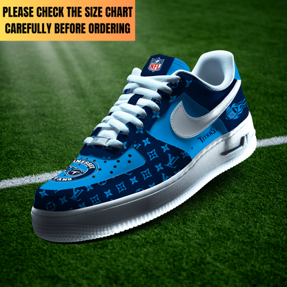 LIMITED EDITION - NEW CUSTOMIZED NFL31 TST TENNESSEE TITANS AF1 SHOES