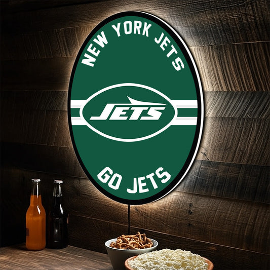 LIMITED EDITION - NEW PREMIUM NFL25 NYJ NEW YORK JETS LED LIGHT WALL DECOR