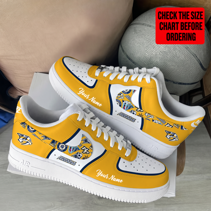 LIMITED EDITION - NEW CUSTOMIZED NHL31 NVP NASHVILLE PREDATORS AF1 SHOES