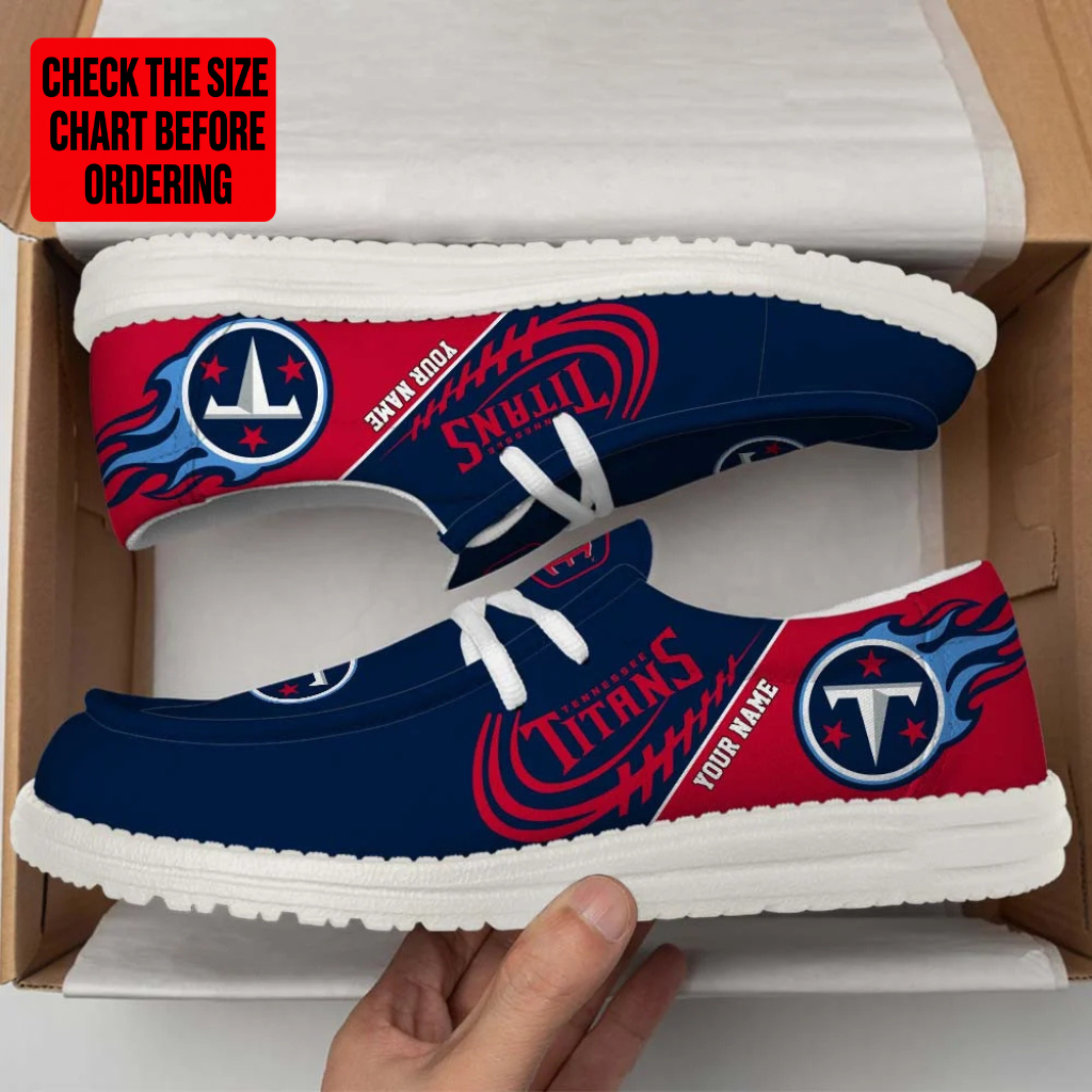 [SPECIAL OFFER] NEW CUSTOMIZED NFL31 TST TENNESSEE TITANS LOAFER SHOES