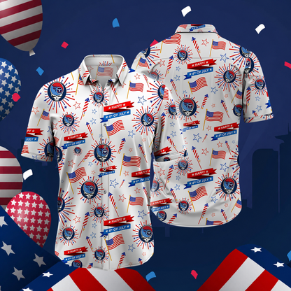 LIMITED EDITION - NEW CUSTOMIZED NFL31 TST TENNESSEE TITANS PATRIOTIC 250 USA HAWAIIAN SHIRT