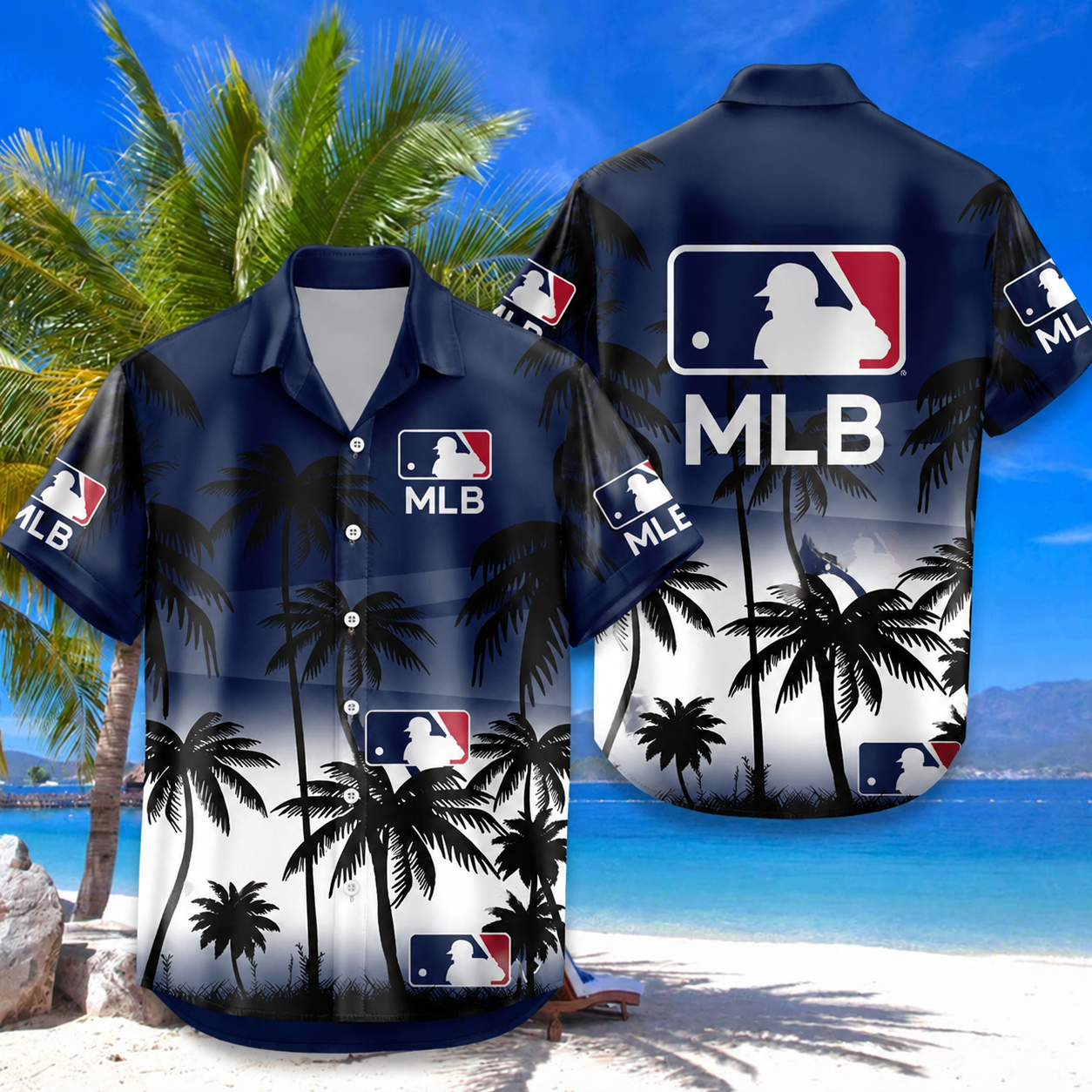 LIMITED EDITION - NEW CUSTOMIZED MLB31 MAJOR LEAGUE BASEBALL UNISEX HAWAIIAN SHIRT & SHORTS SET