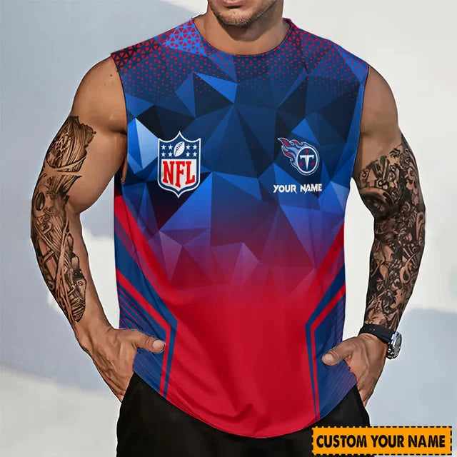 LIMITED EDITION - NEW CUSTOMIZED NFL31 TST TENNESSEE TITANS MEN'S GYM SHIRT