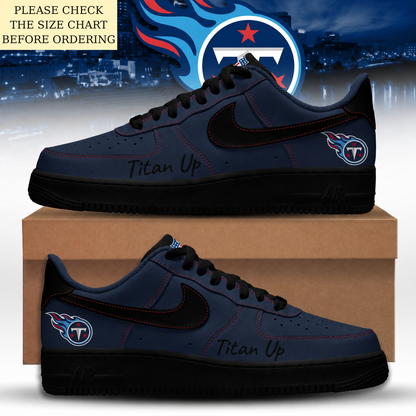 LIMITED EDITION - NEW CUSTOMIZED NFL31 TST TENNESSEE TITANS AF1 SHOES
