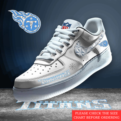 LIMITED EDITION - NEW CUSTOMIZED NFL31 TST TENNESSEE TITANS AF1 SHOES