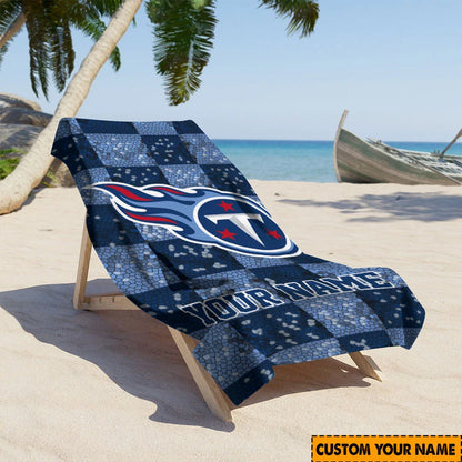 LIMITED EDITION - NEW CUSTOMIZED NFL31 TST TENNESSEE TITANS BEACH TOWEL