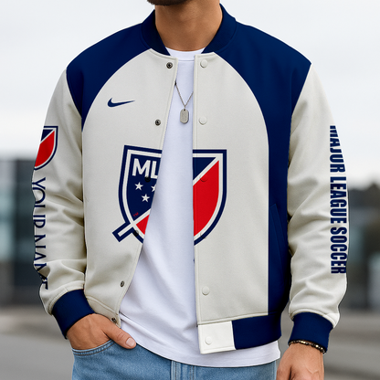 LIMITED EDITION - NEW CUSTOMIZED MLS31 MAJOR LEAGUE SOCCER SATIN VARSITY & BASEBALL JACKET