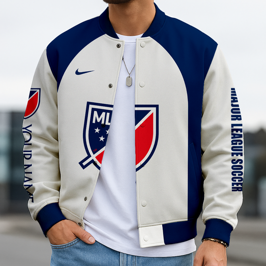 LIMITED EDITION - NEW CUSTOMIZED MLS31 MAJOR LEAGUE SOCCER SATIN VARSITY & BASEBALL JACKET