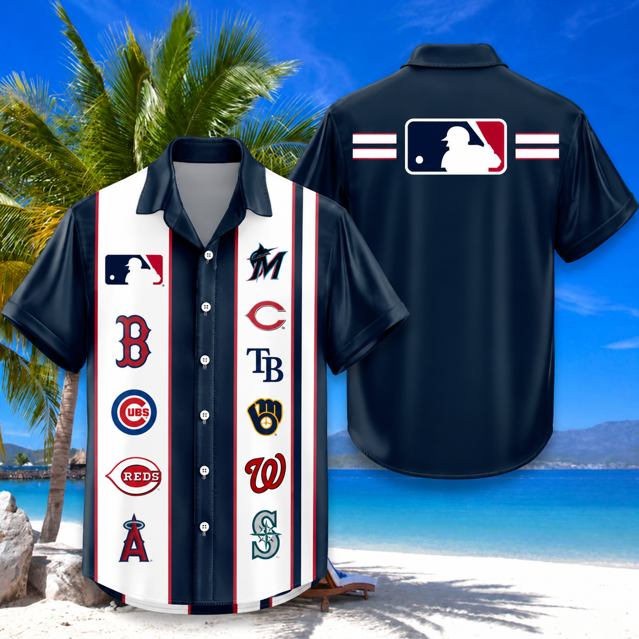 LIMITED EDITION - NEW CUSTOMIZED MLB31 MAJOR LEAGUE BASEBALL UNISEX HAWAIIAN SHIRT