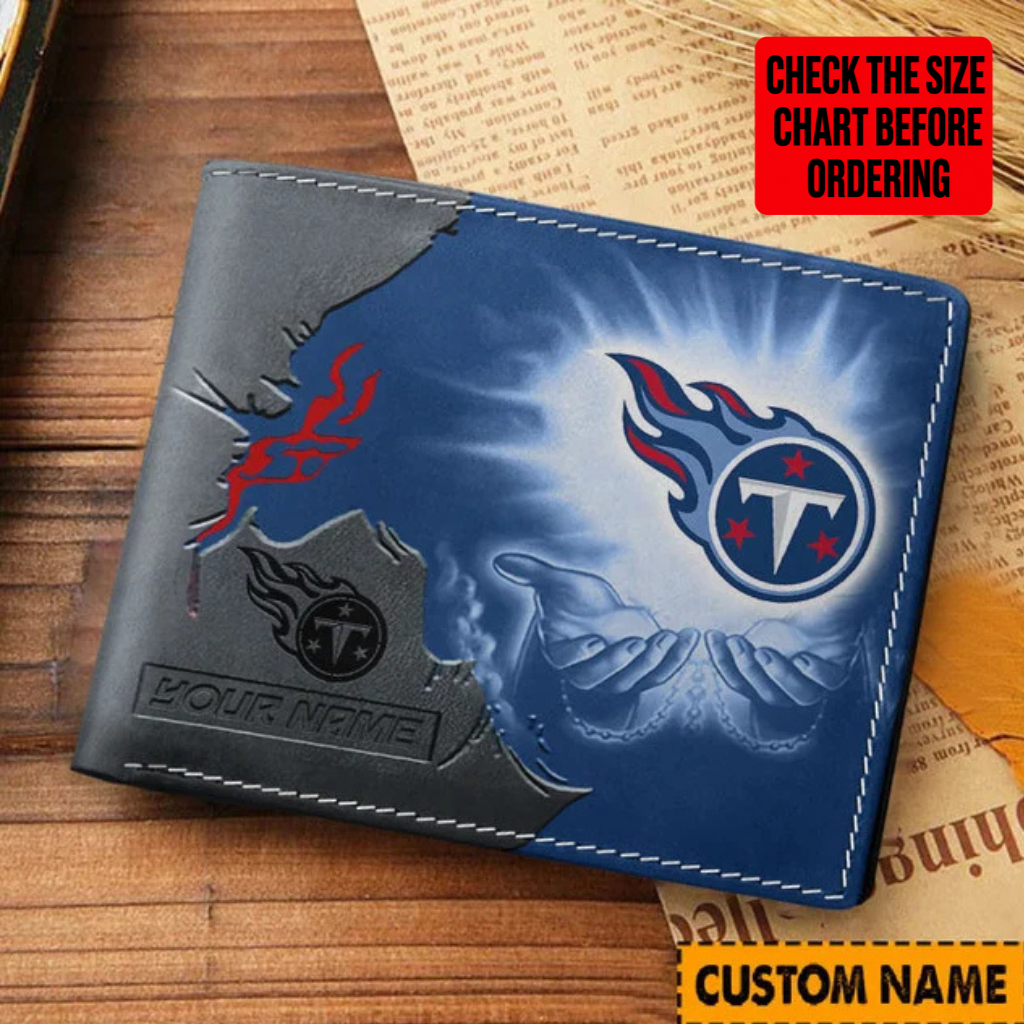LIMITED EDITION - NEW CUSTOMIZED NFL31 TST TENNESSEE TITANS LEATHER WALLET